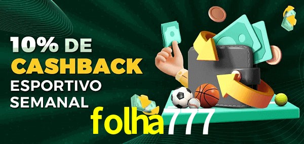 10% de bônus de cashback na folha777